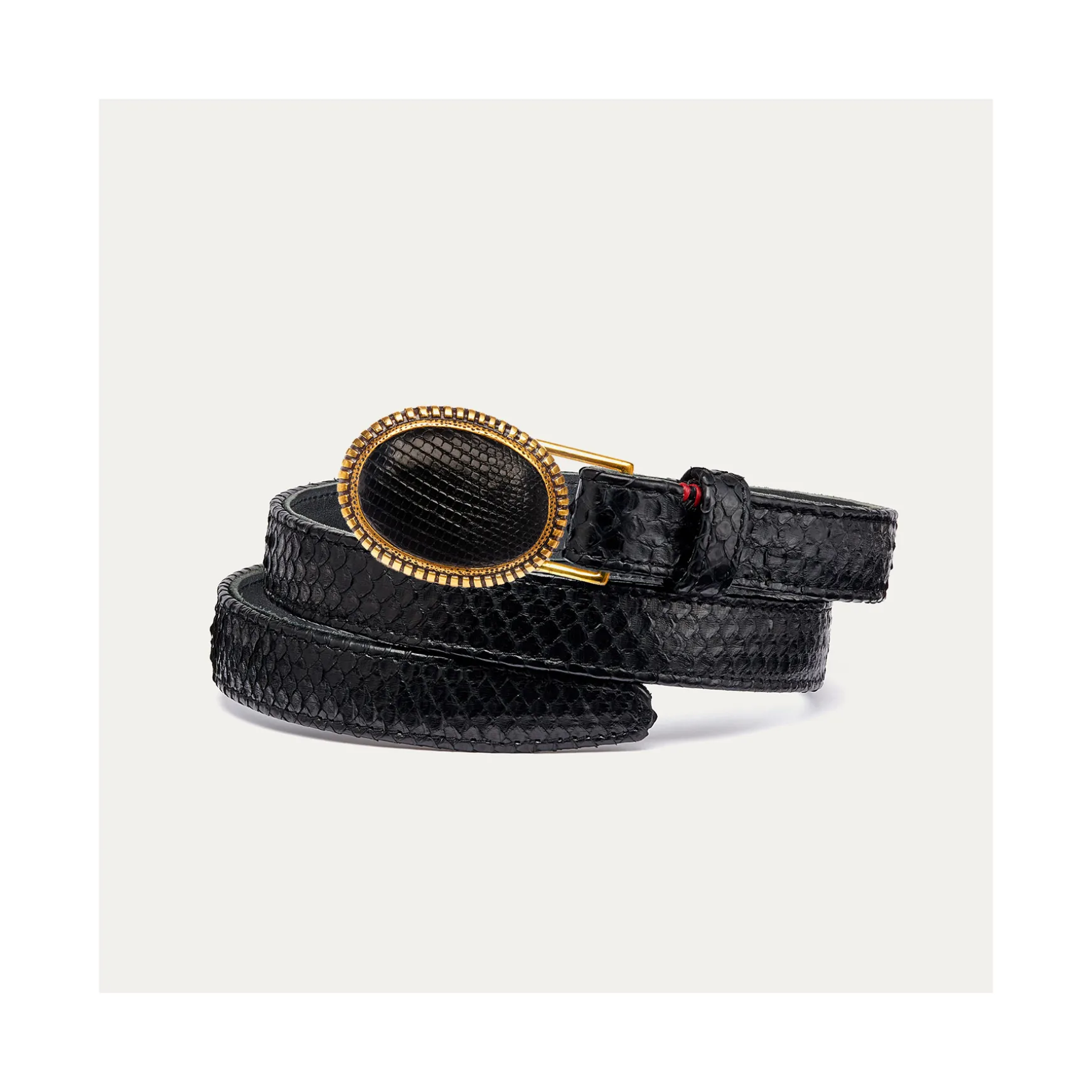 Store Claris Virot Baby Ceintures Dallas Python Noir