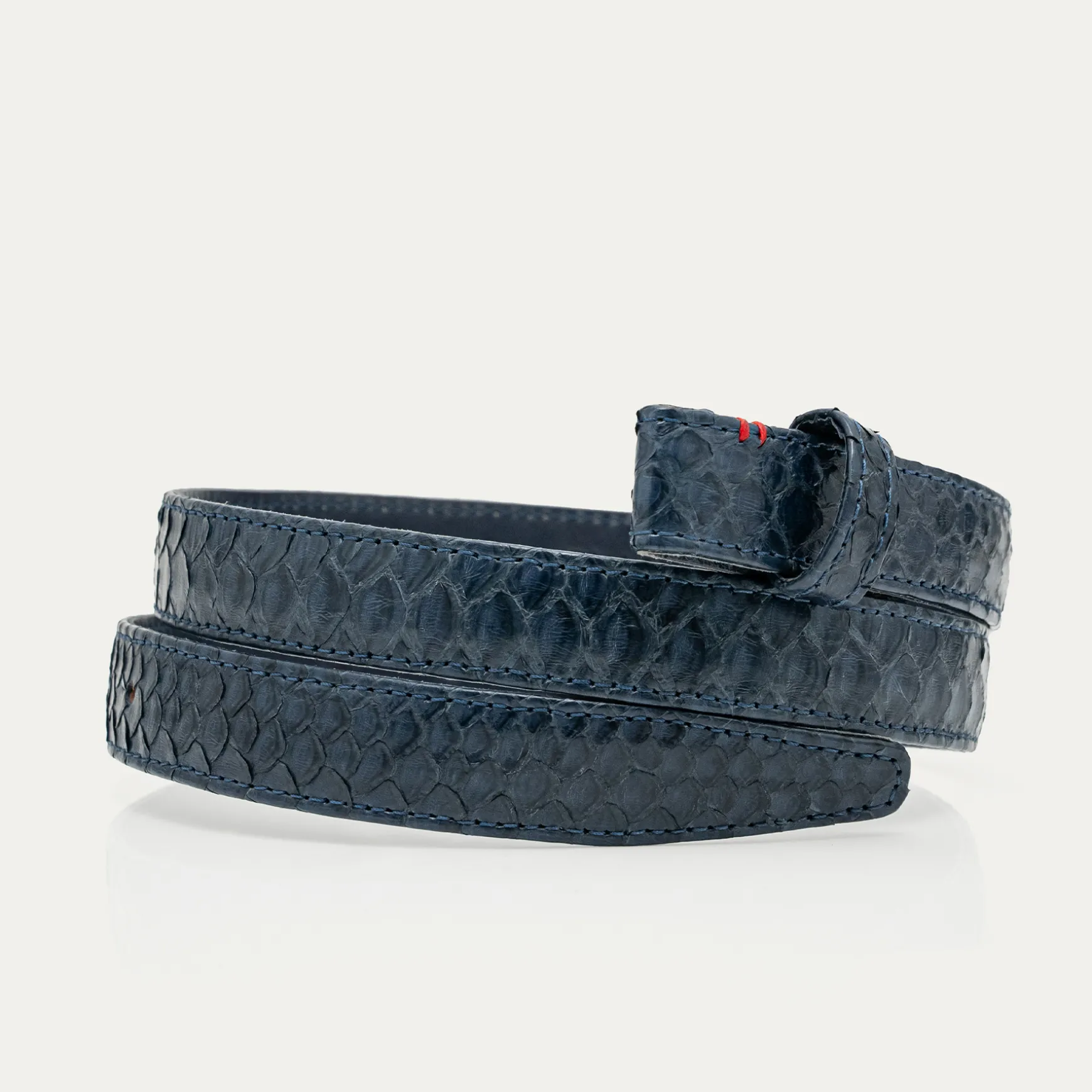 New Claris Virot Baby Ceintures sans boucle Python Navy