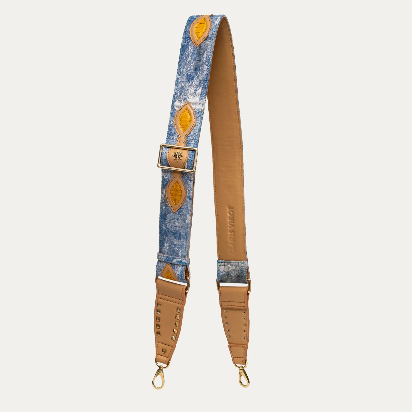 Online Claris Virot Bandoulière Patchwork de tissus denim