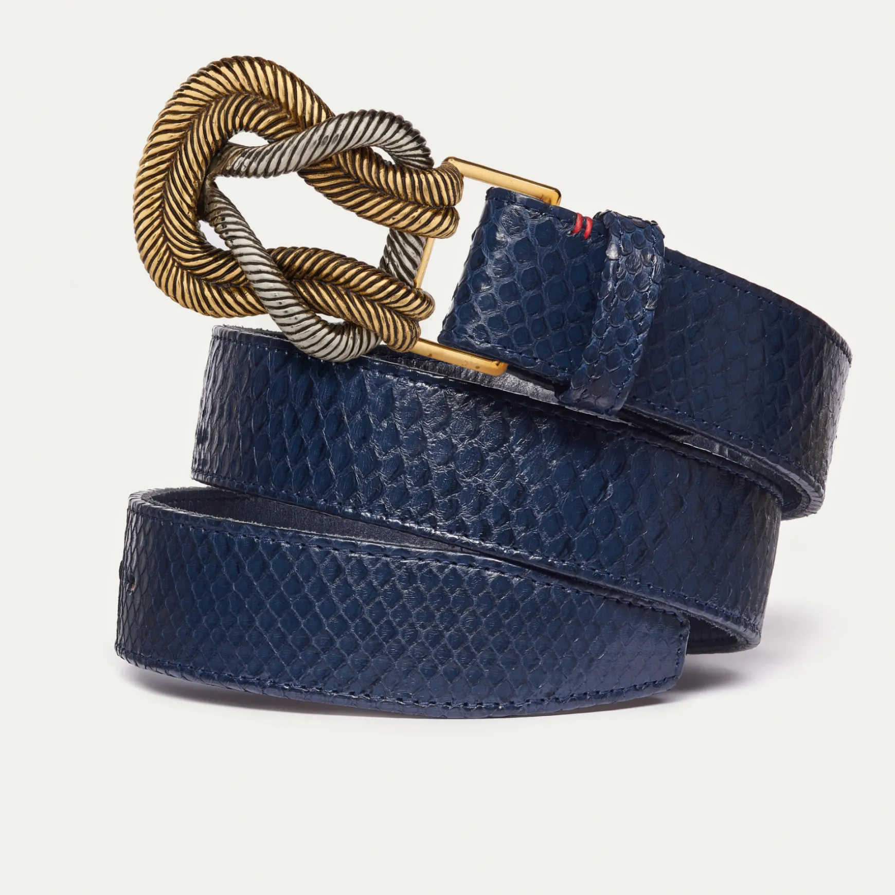 Shop Claris Virot Ceintures Noeud Python Navy