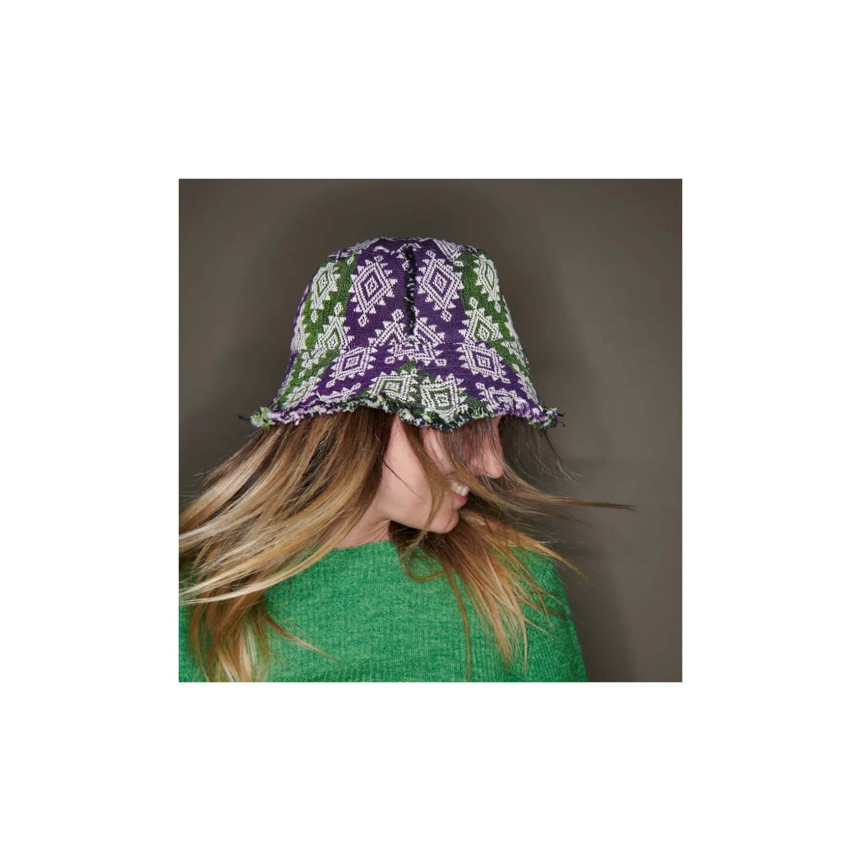 Shop Claris Virot Chapeaux Tissu Sumba Bicolore