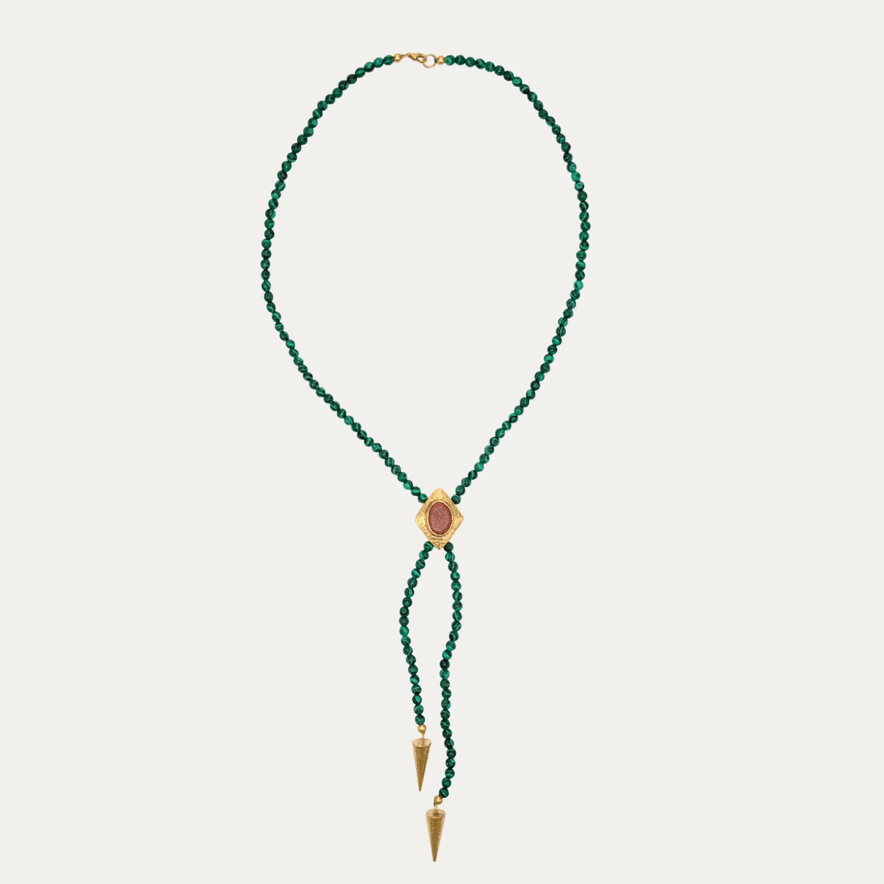 Shop Claris Virot Collier Bolo Malachites et opale