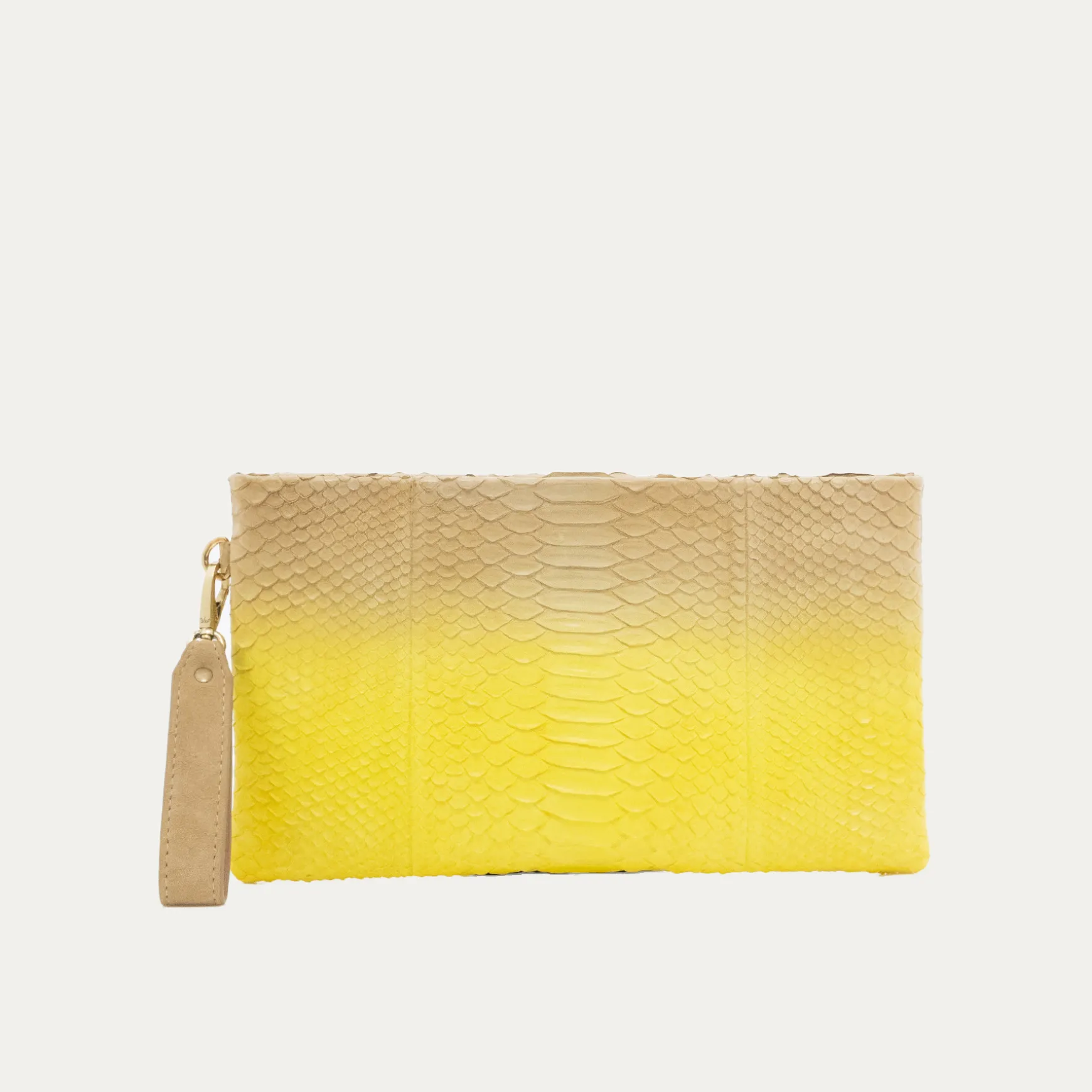 Best Claris Virot Pochette Lou Python Jaune Mais