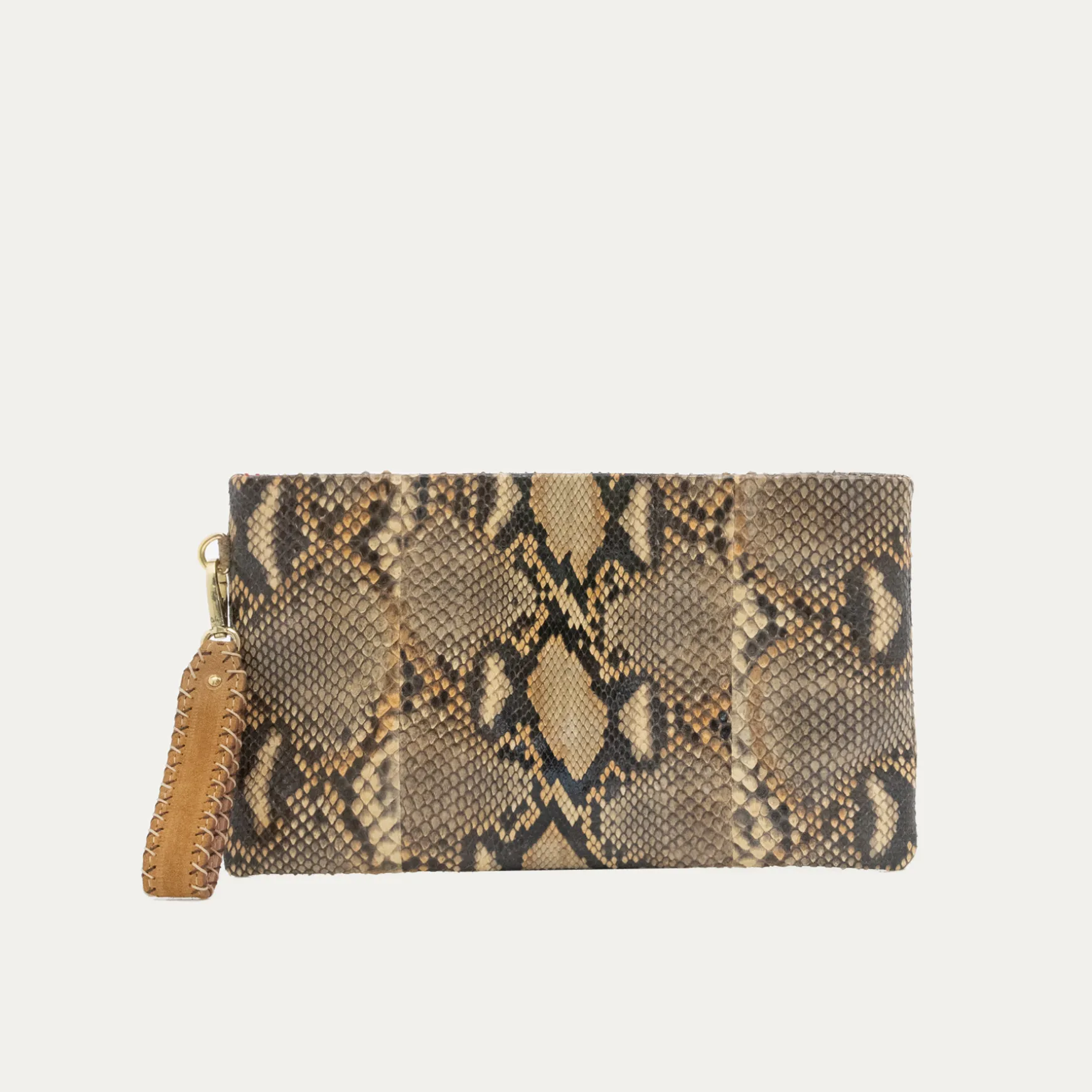 Discount Claris Virot Pochette Lou Python Desert