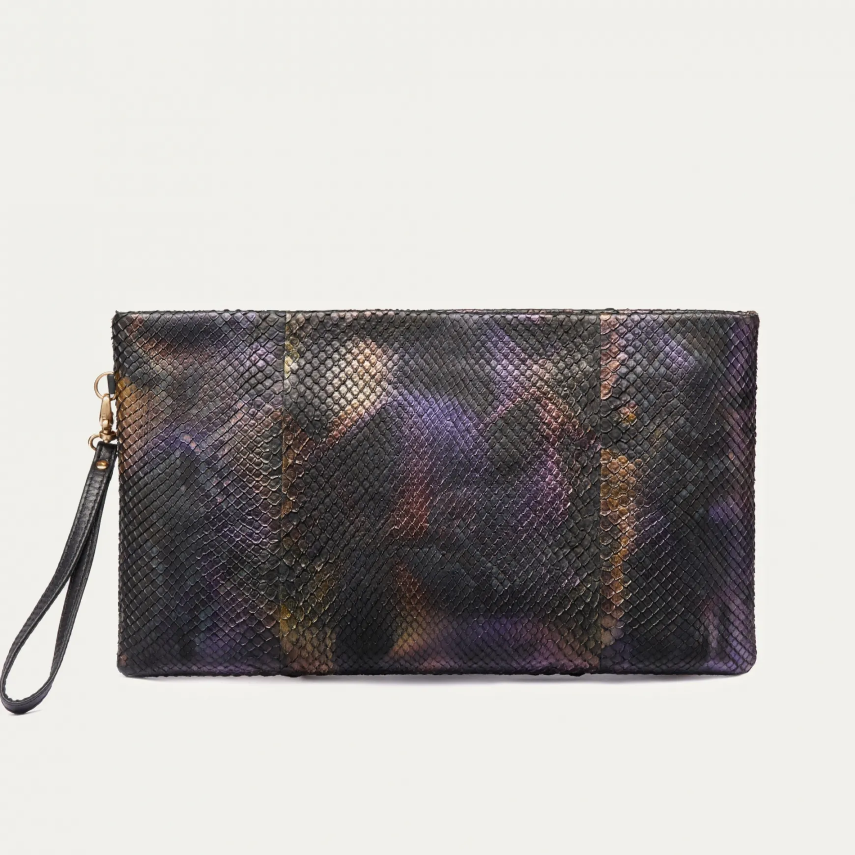 Outlet Claris Virot Pochette Lou Python Carbone