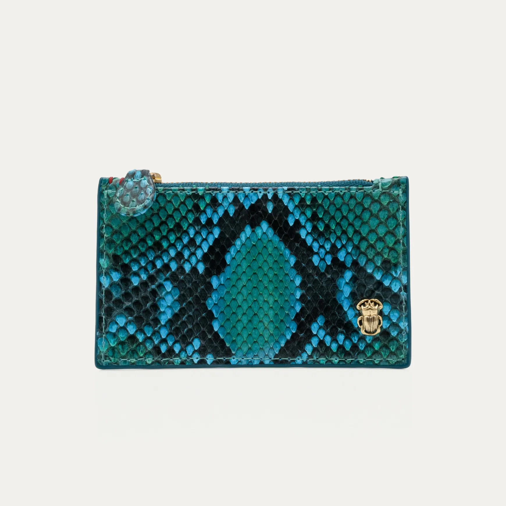 Outlet Claris Virot Porte cartes Helena Python Prairie