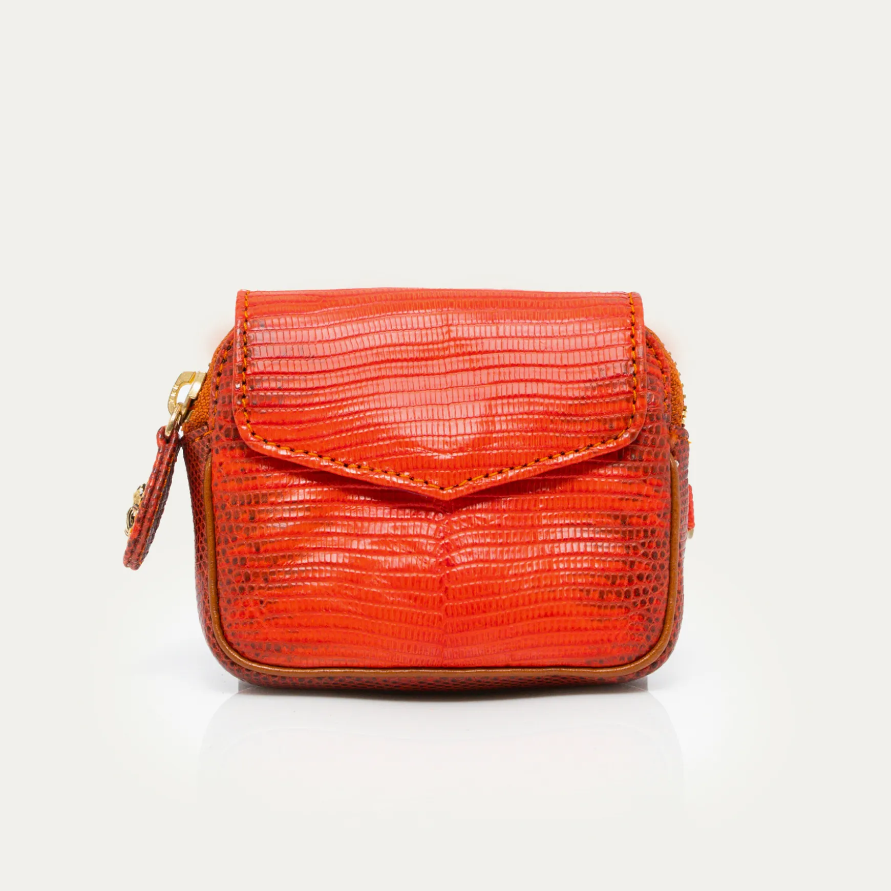 Flash Sale Claris Virot Porte Monnaie Karl Lézard Orange goyave