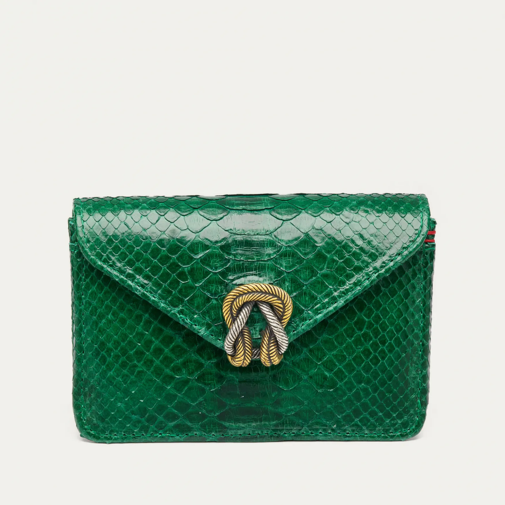 Best Sale Claris Virot Portefeuille Alex Python Vert Pelouse