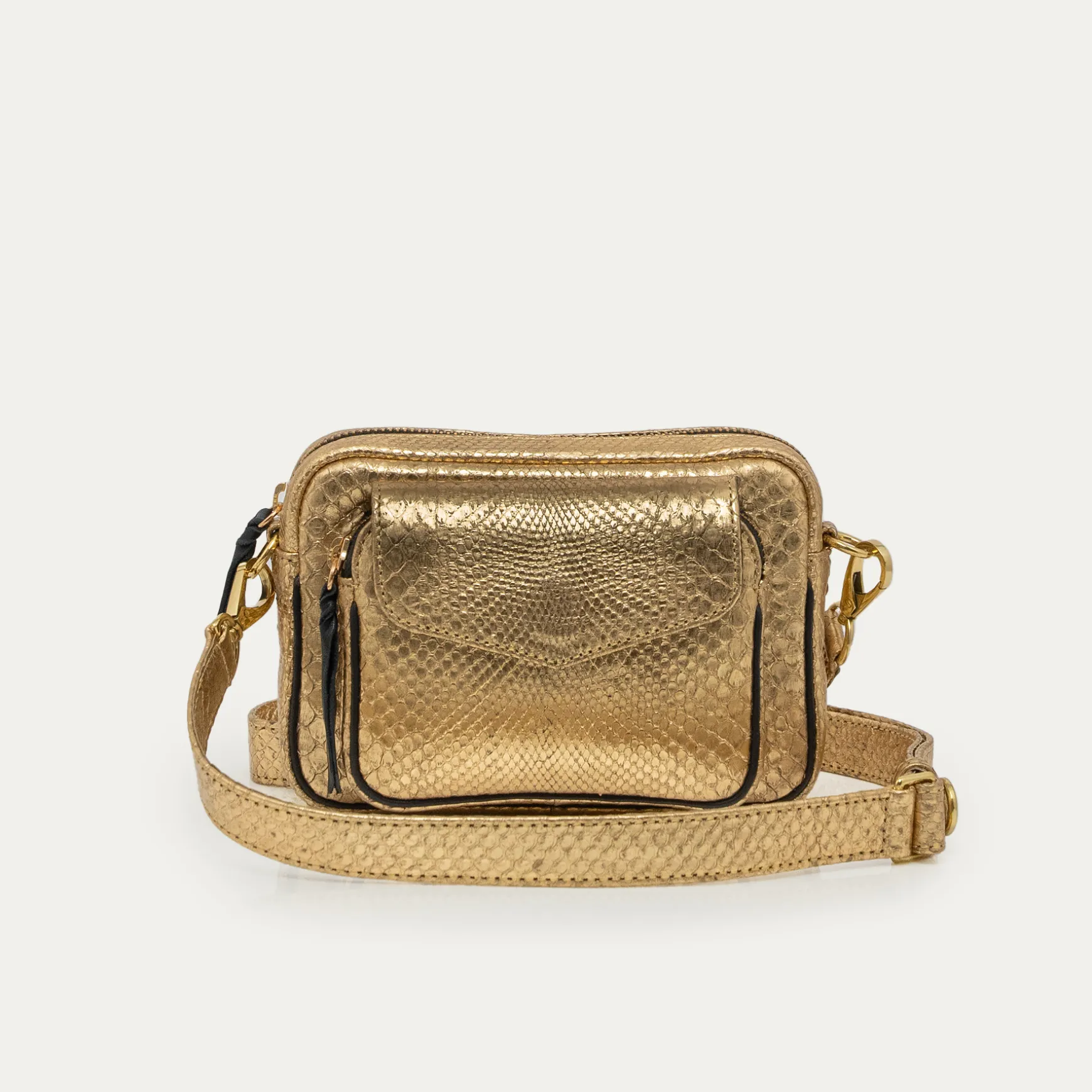 Sale Claris Virot Sac Baby Charly Python Doré