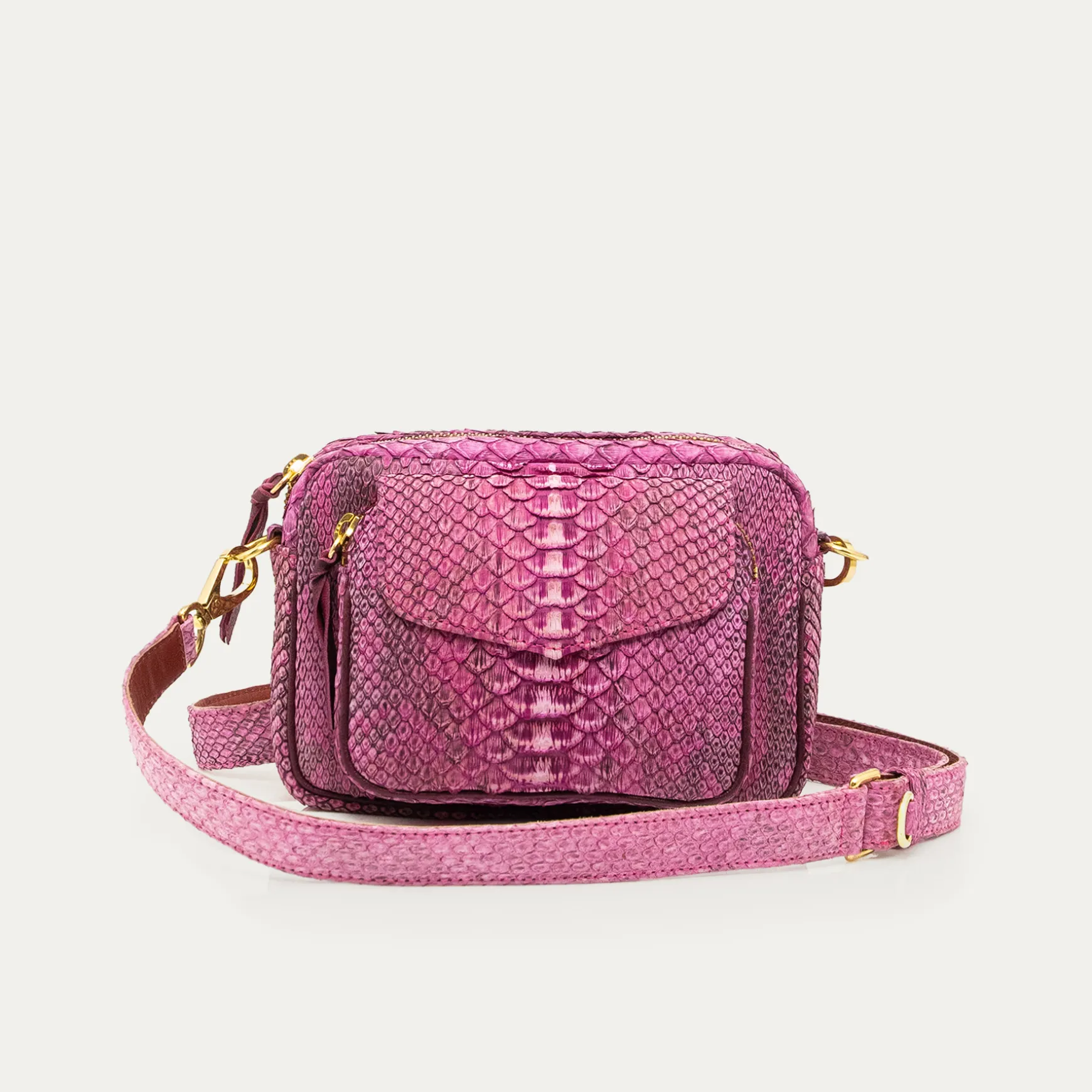 Best Claris Virot Sac Baby Charly Python Pourpre