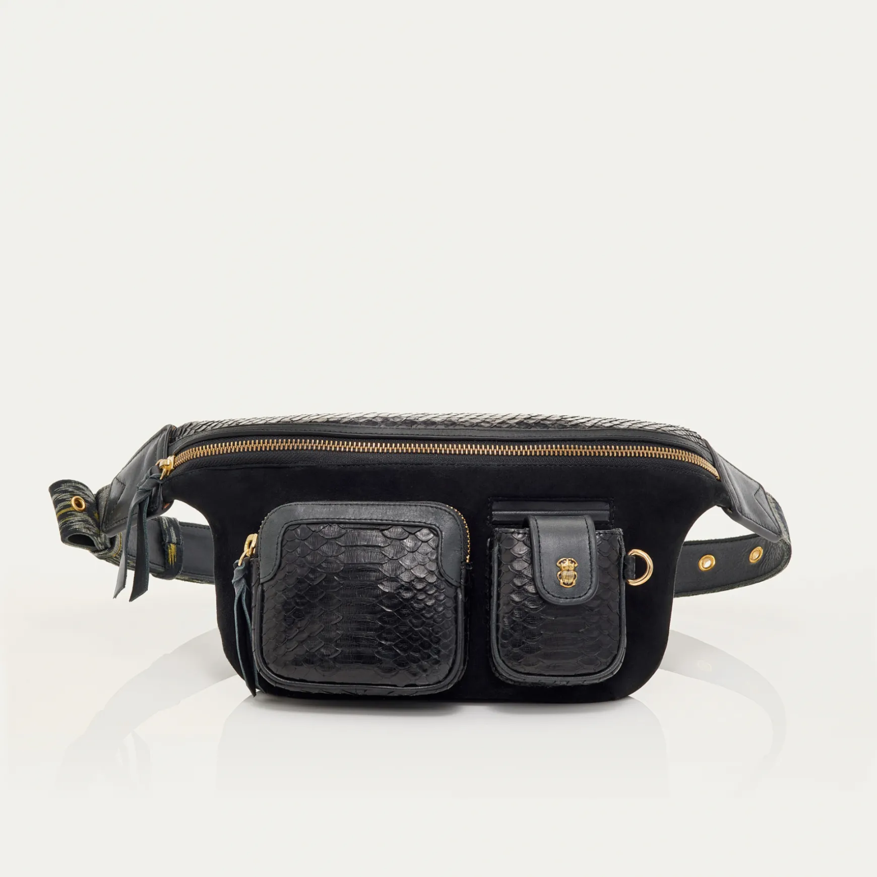 Store Claris Virot Sac Banane Romeo Python Noir