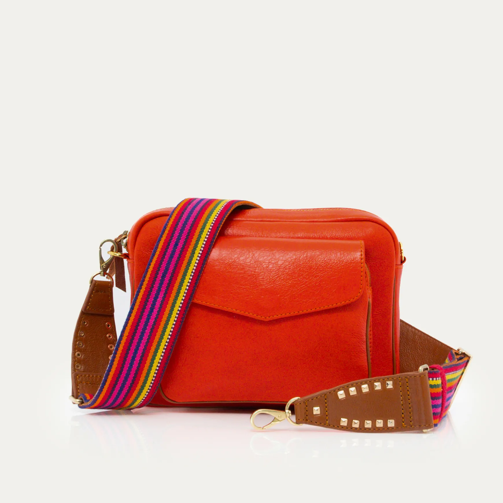 Discount Claris Virot Sac Big Charly Cuir Orange goyave