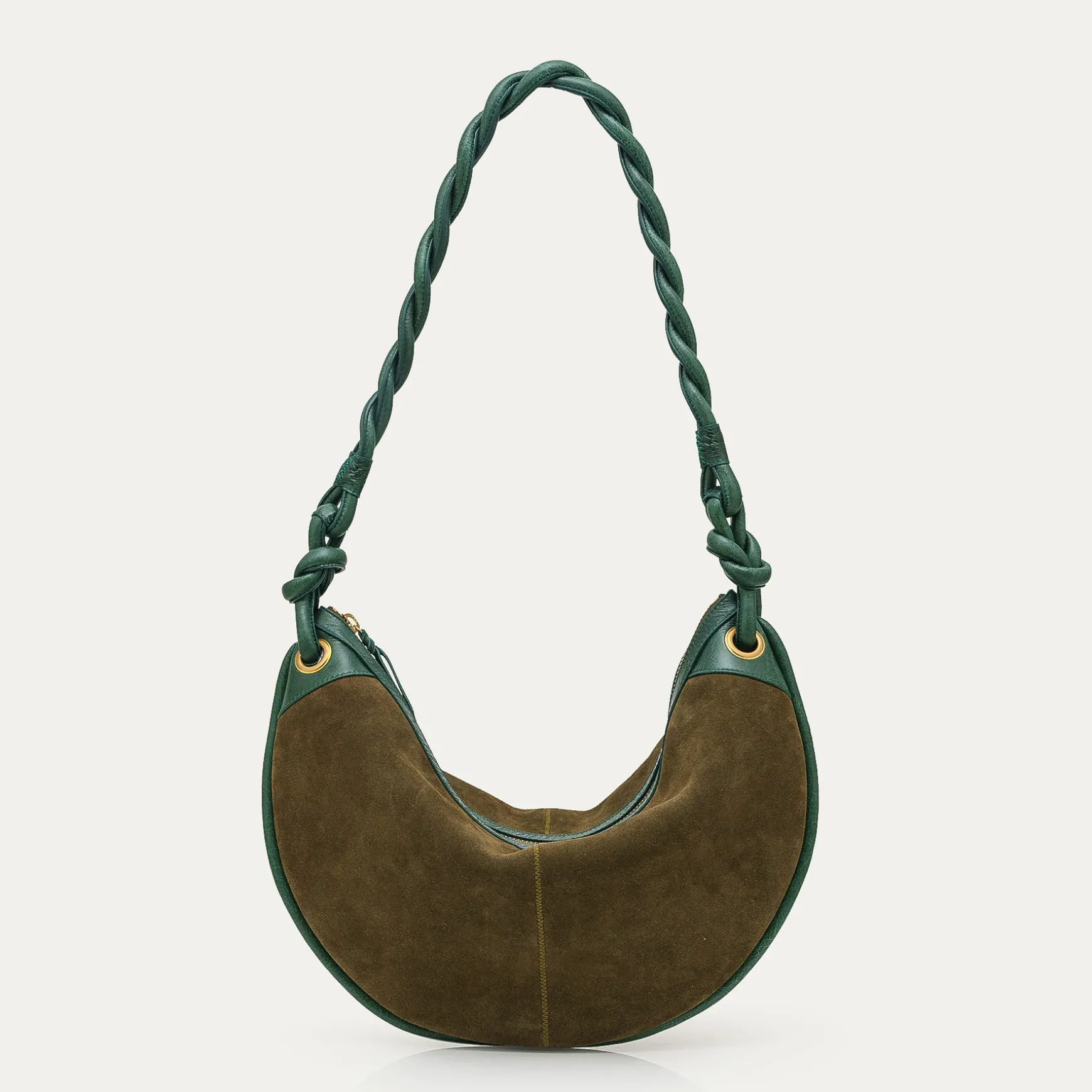 Cheap Claris Virot Sac Big Chris Suede Vert Bronze