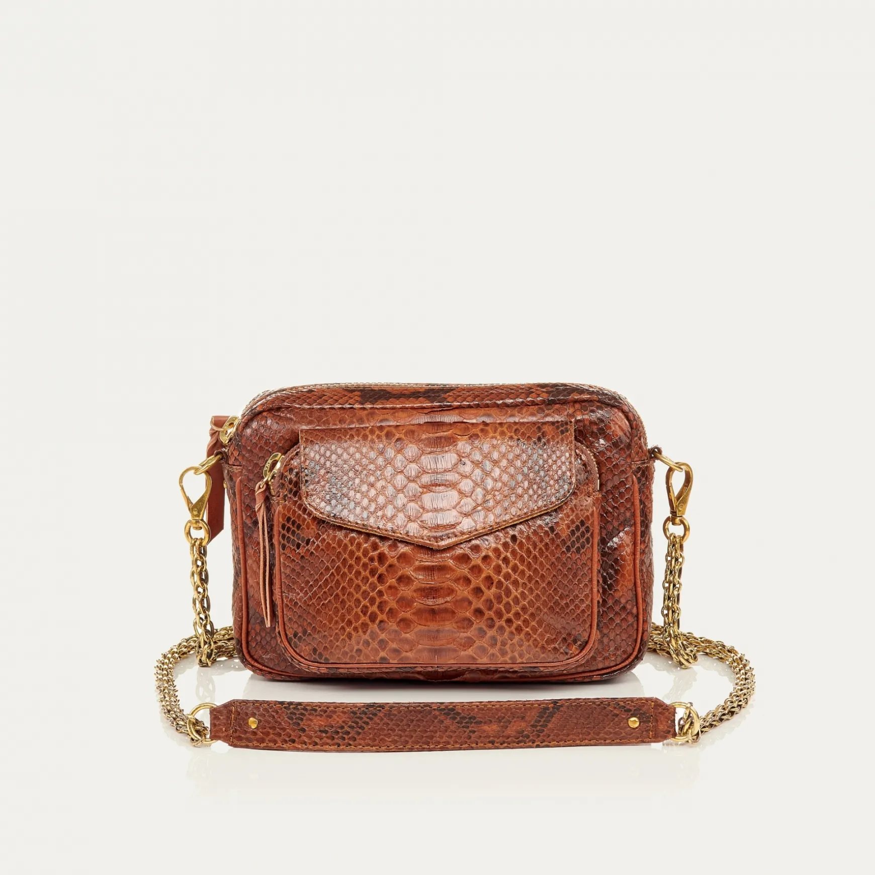 Hot Claris Virot Sac Charly Python Moka