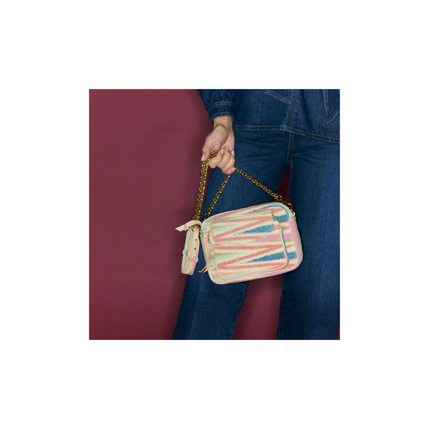 Store Claris Virot Sac Charly Veau velours aztec