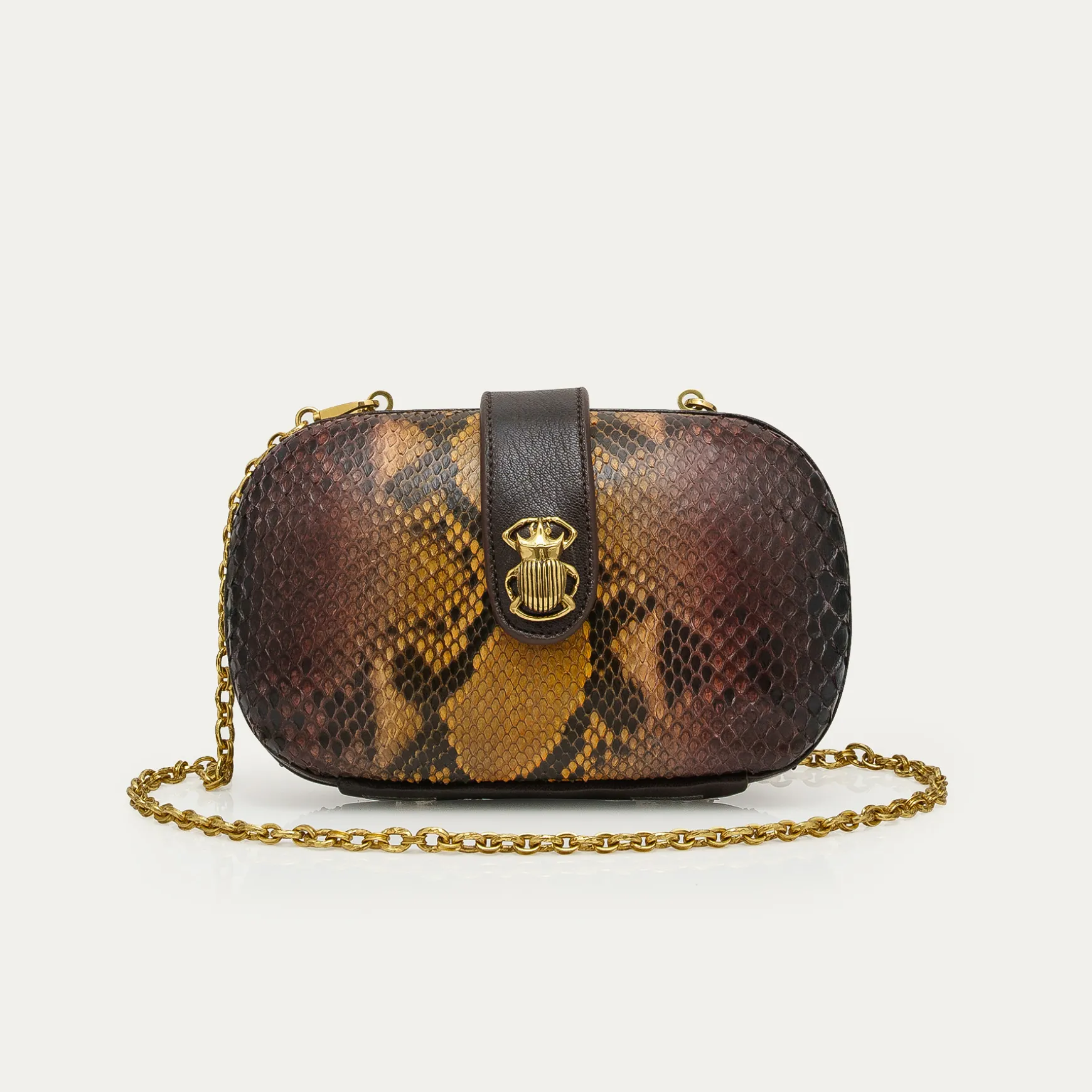 Clearance Claris Virot Sac Chiara Python Oeil de tigre