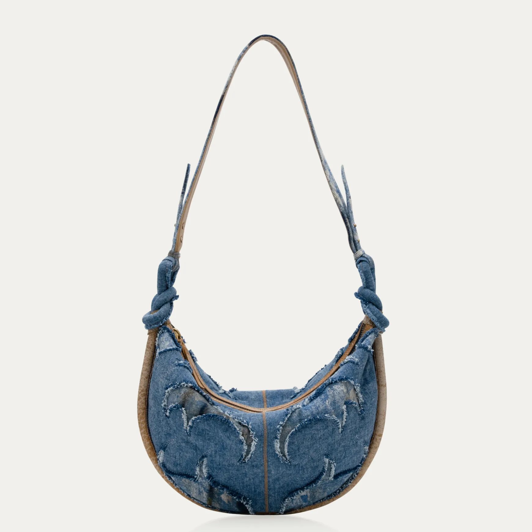 Online Claris Virot Sac Chris Patchwork de tissus denim