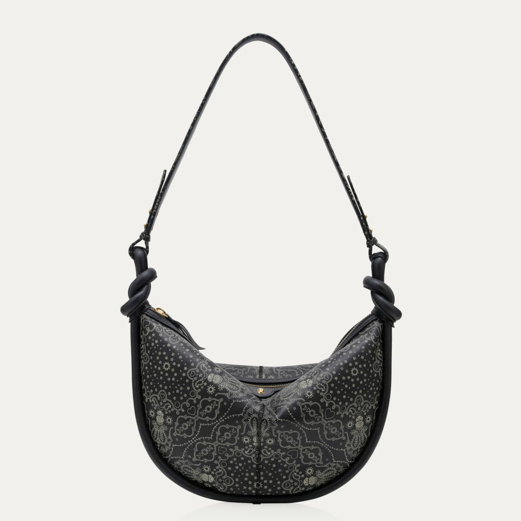 Best Sale Claris Virot Sac Chris Cuir Nappa Noir Imprimé Bandana