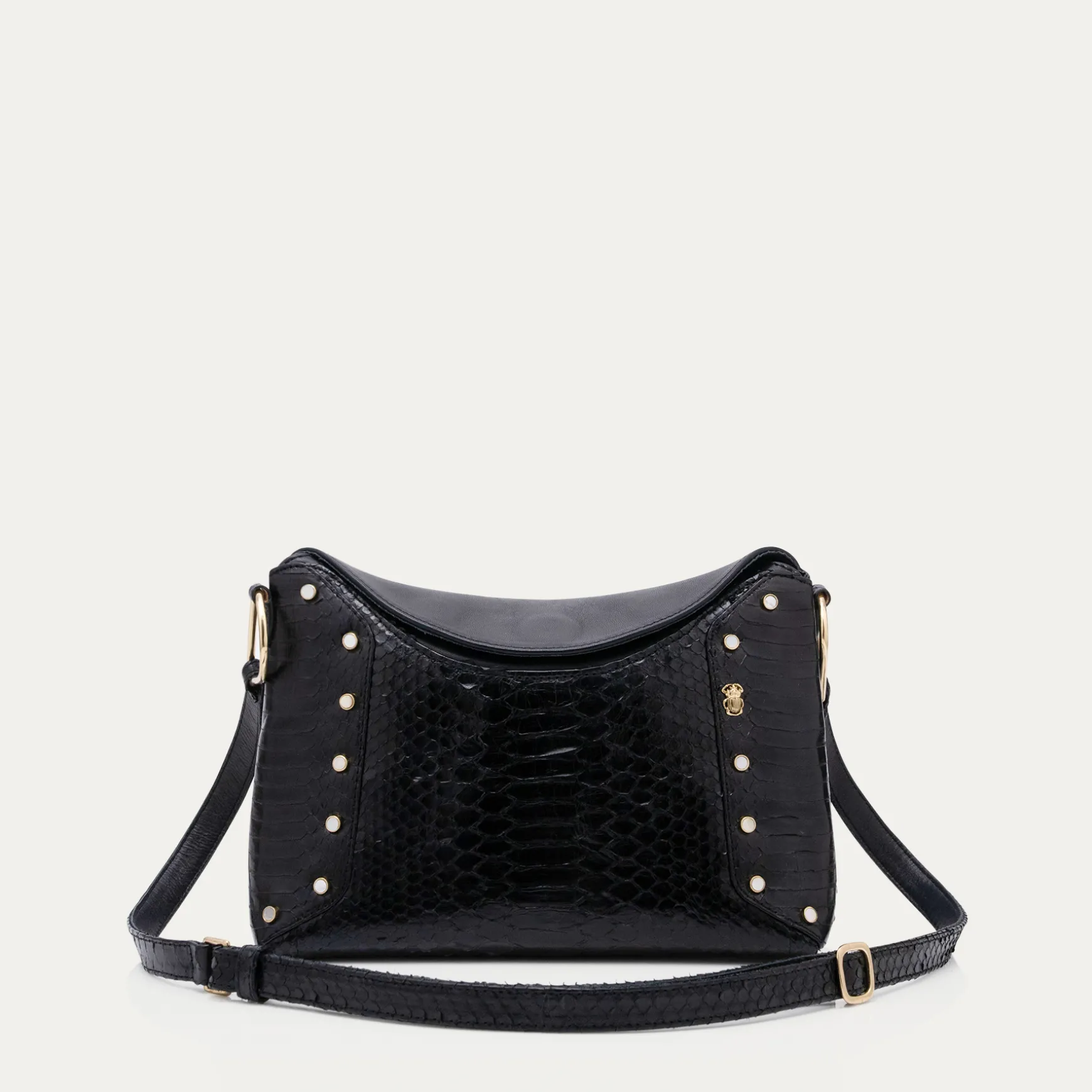 Discount Claris Virot Sac Gaia Python Noir