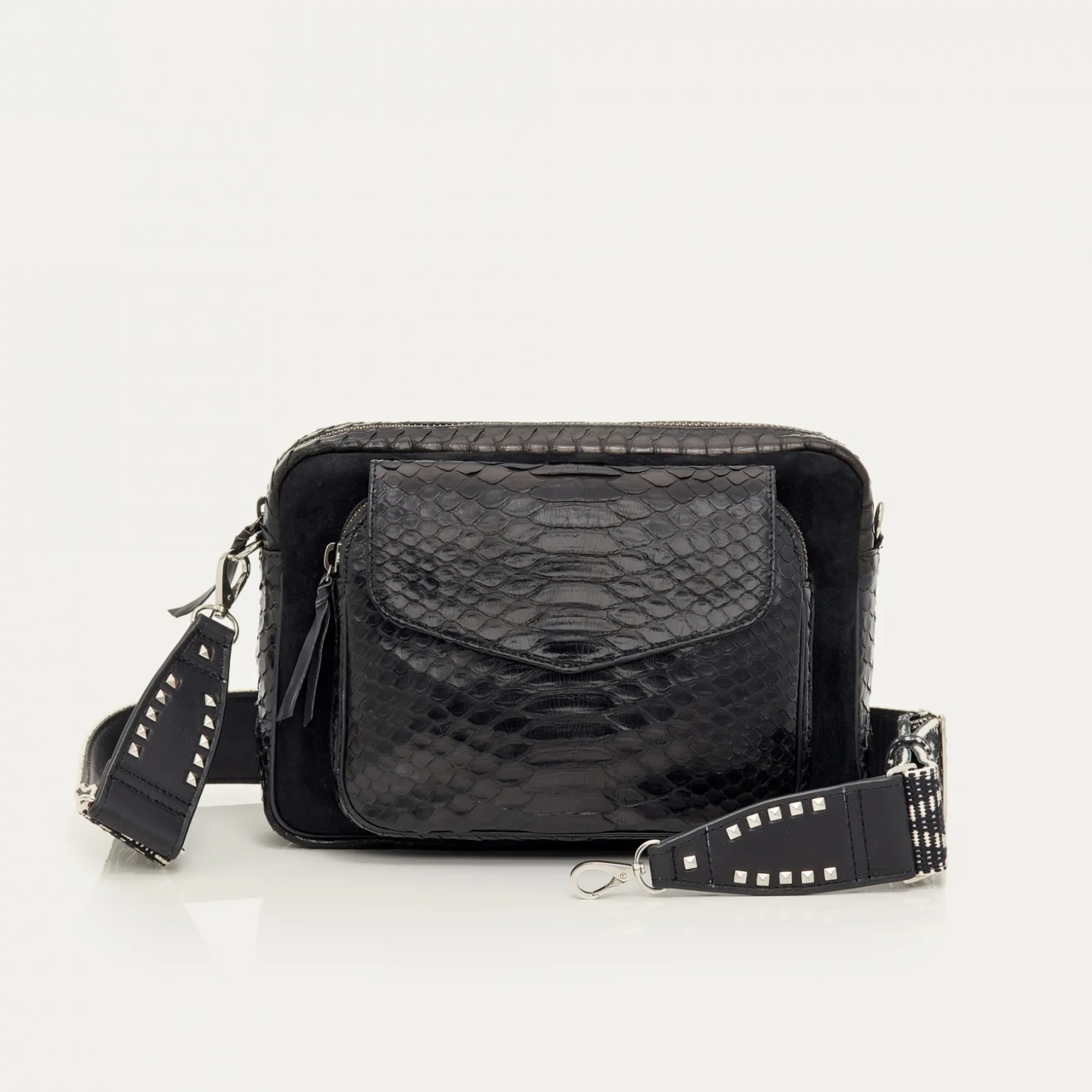 Best Sale Claris Virot Sac Jumbo Charly Python Noir