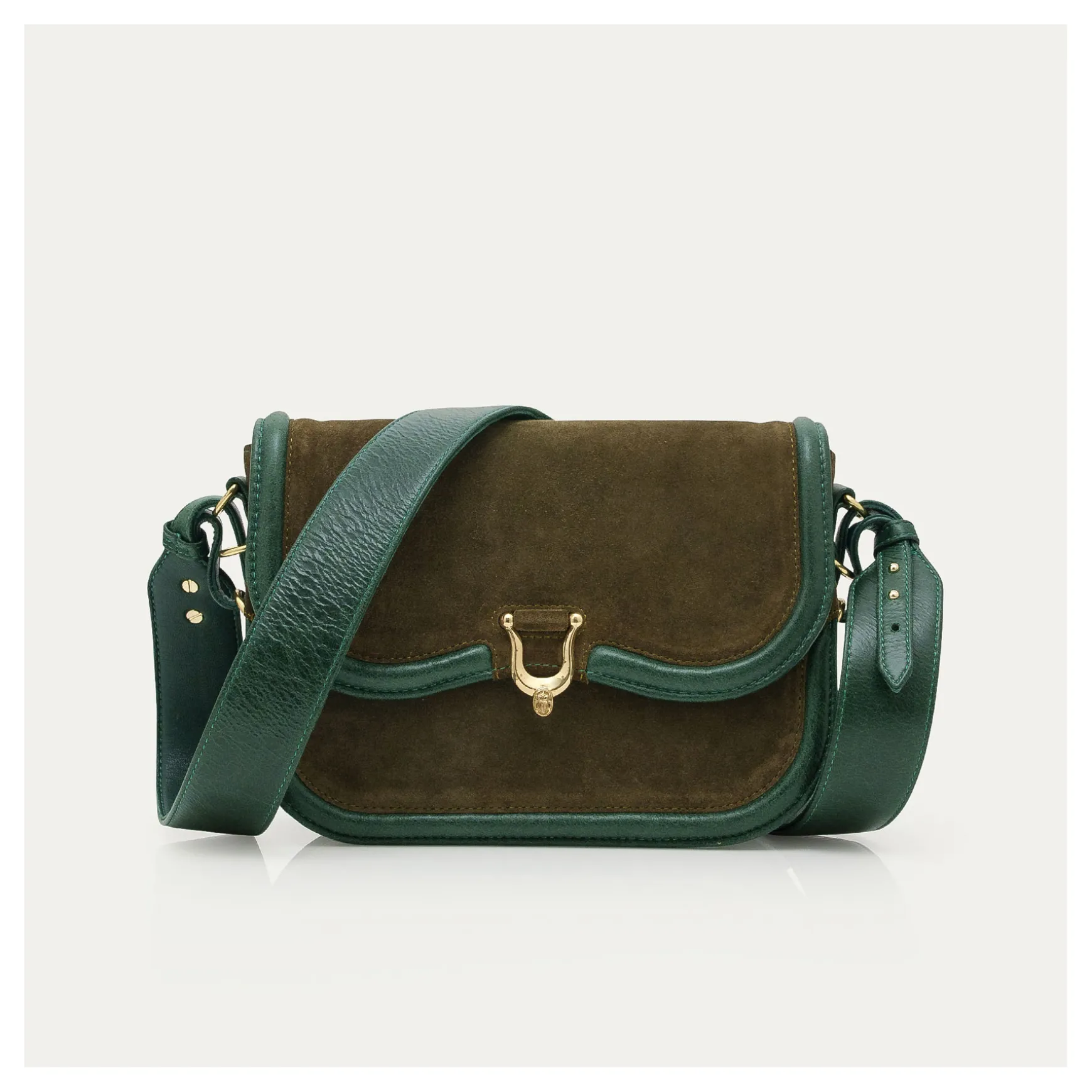 Flash Sale Claris Virot Sac Mini Manon Suede Vert Bronze