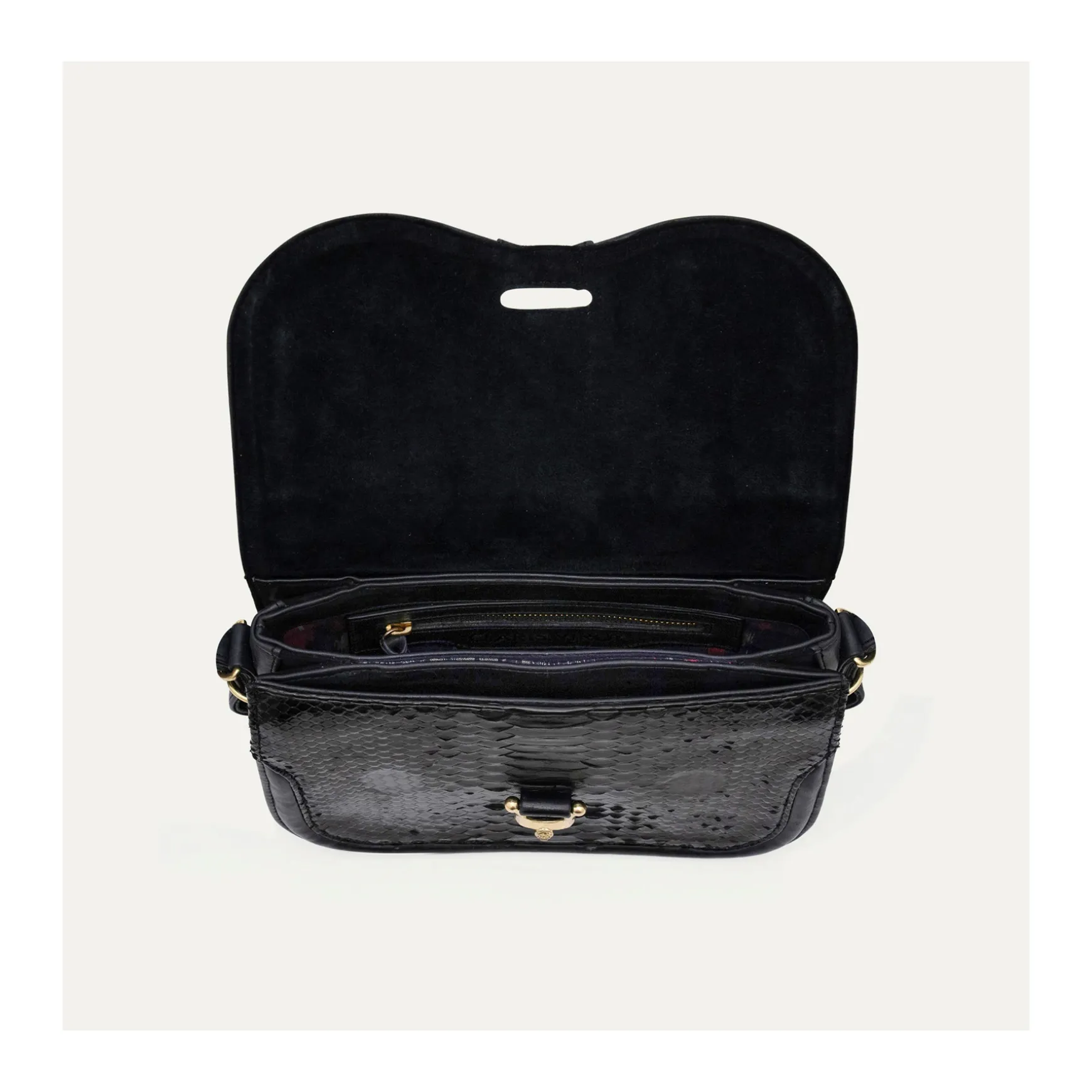 New Claris Virot Sac Mini Manon Python Noir