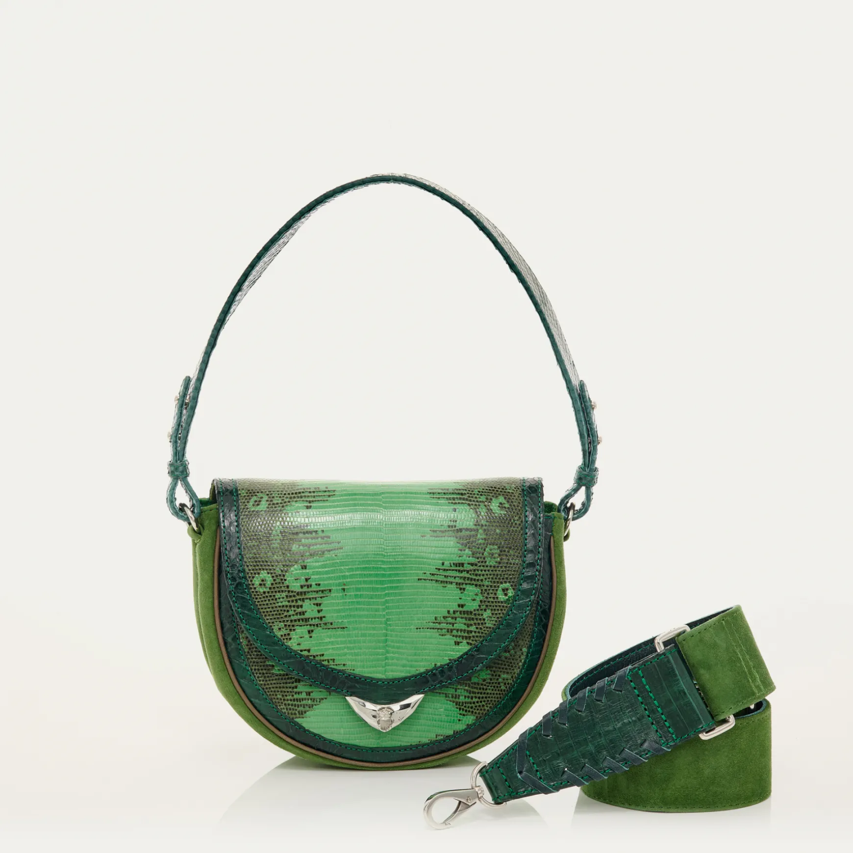 Store Claris Virot Sac Victoria Lézard Vert Yuzu