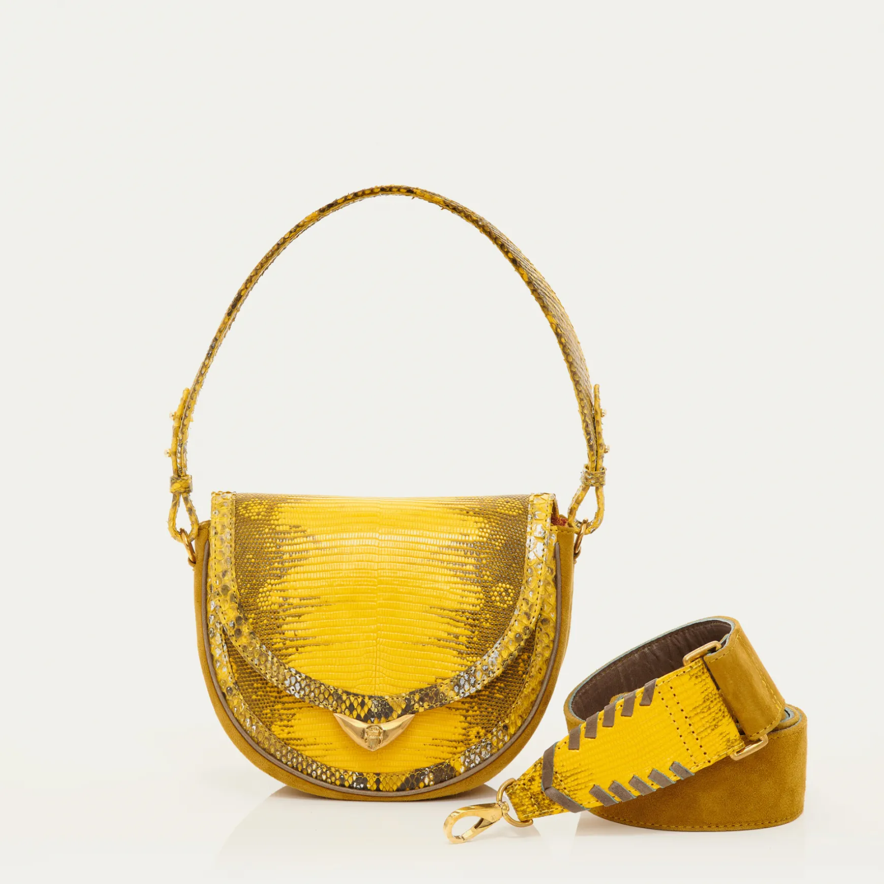 Cheap Claris Virot Sac Victoria Python Jaune Impérial Samouraï