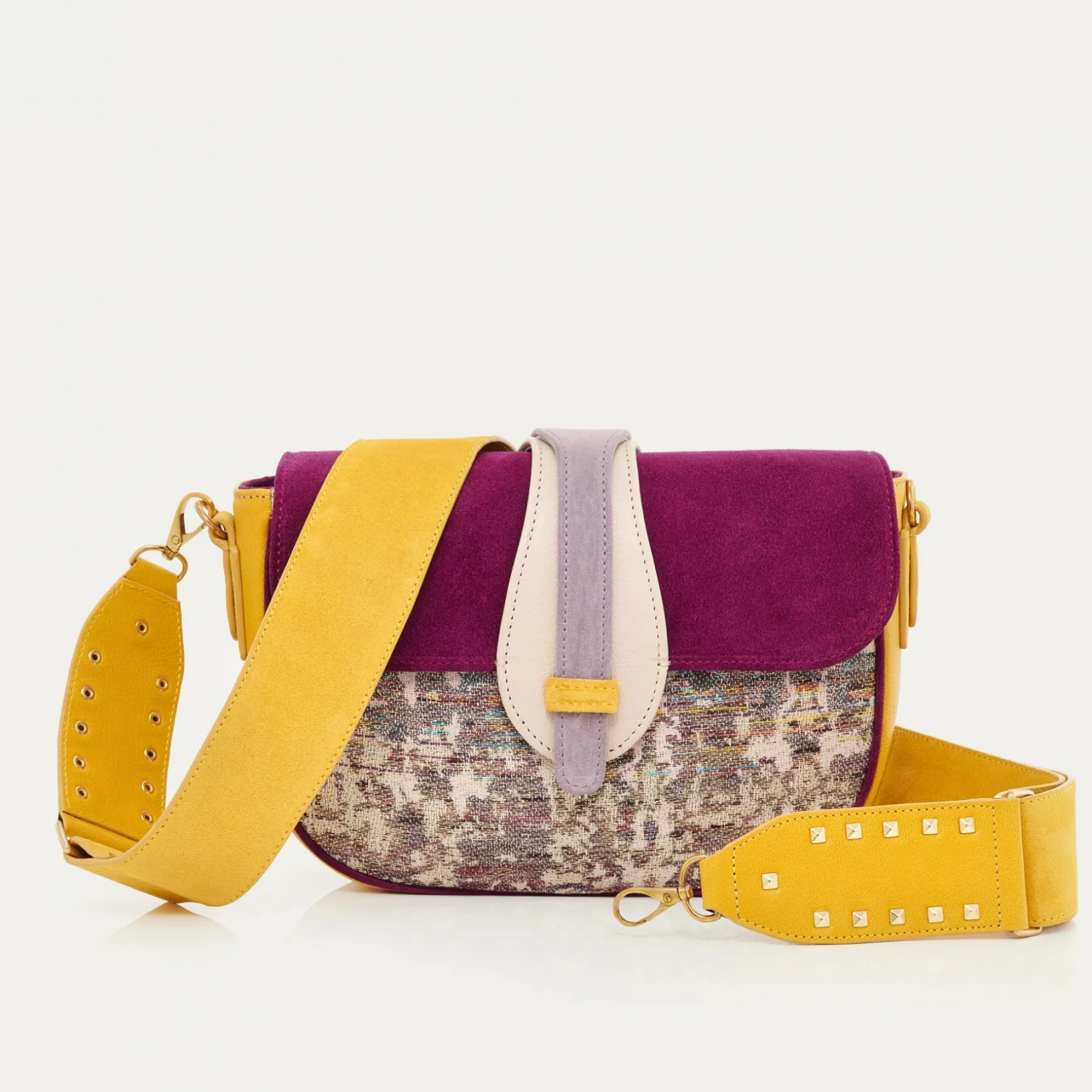 Discount Claris Virot Violet Cuir opale